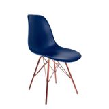 Cadeira Eames Pp Azul Bic Tower Base Cobre