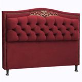 Cabeceira King Estofada 195 Cm Belize - Casa Chick Veludo Vermelho