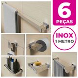 Kit Acessórios Banheiro/lavabo [6 Peças] Aço Inox 304 [q6g]