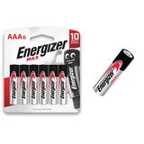 Pilha Alcalina Aaa Max Energizer Bateria 3a Palito 6 Unidades