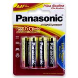 Pilha Alcalina Aa Panasonic Bateria 2a Pequena 6 Unidades