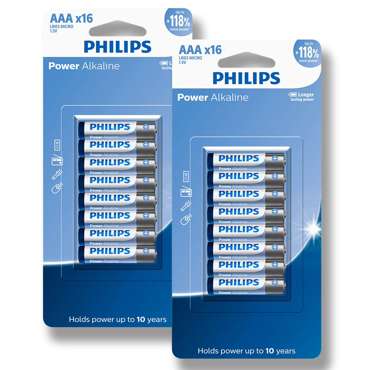 Pilha Alcalina Aaa Philips Bateria 3a Palito Kit 32 Unidades