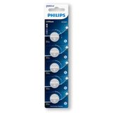 Pilha Cr2025 3v Philips Bateria Moeda 5 Unidades