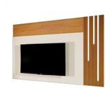 Painel Para Tv 75 Ripado C-led Cascata Valencia Mavaular Naturalle - Off White