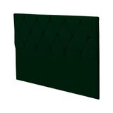 Cabeceira Estofada Lívia 195 Cm King Size Com Capitonê Suede Verde