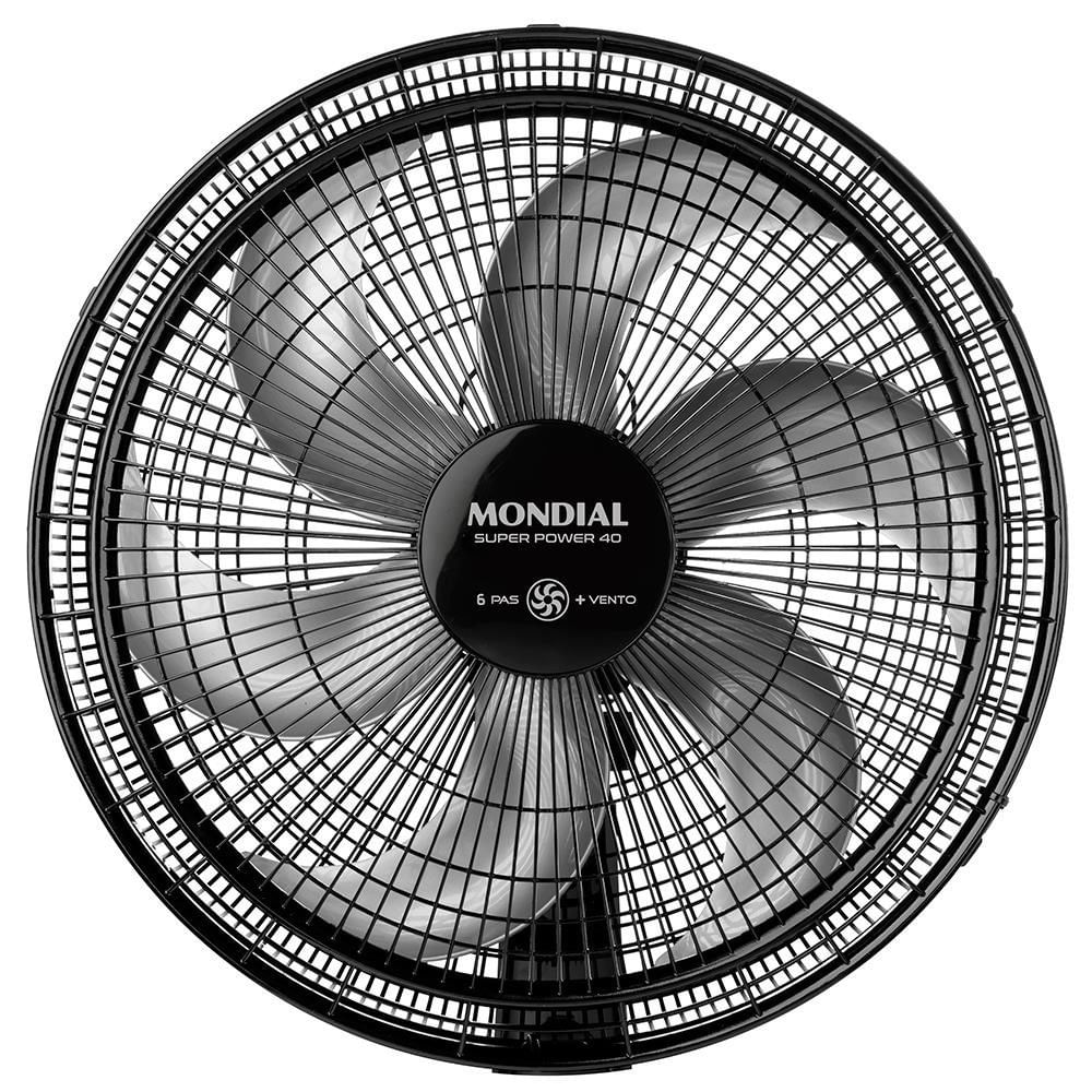 Ventilador De Mesa 40cm Super Power Vsp-40-b 6 Pás 3 Velocidades Mondial