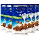 Kit Com 5un Chocolate Lindt Classic Ao Leite Com Avelã 100g