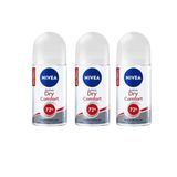 Desodorante Roll-on Nivea 50ml Fem Dry Comfort - -kit 3un