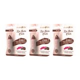 Lip Balm Flash On 2em1 Chocolate - Kit Com 3un