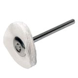 Roda De Algodão 25mm Com Haste 3mm Polir Com Micro Retíficas