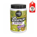 Kit C-12 Salon Line Tô Podendo Ultra Cachos Nv3 Máscara 1kg