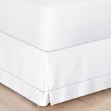 Saia Pra Cama Queen Size Luxuosa 100% Algodao Ponto Palito