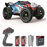 Carrinho De Controle Remoto Até 45 Km, H Esaca 1:18 Off Road Com 2 Baterias, Phoupho, Azul