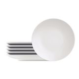 Ki 6 Pratos Porcelana Branco De Sobremesa Tramontina 19cm