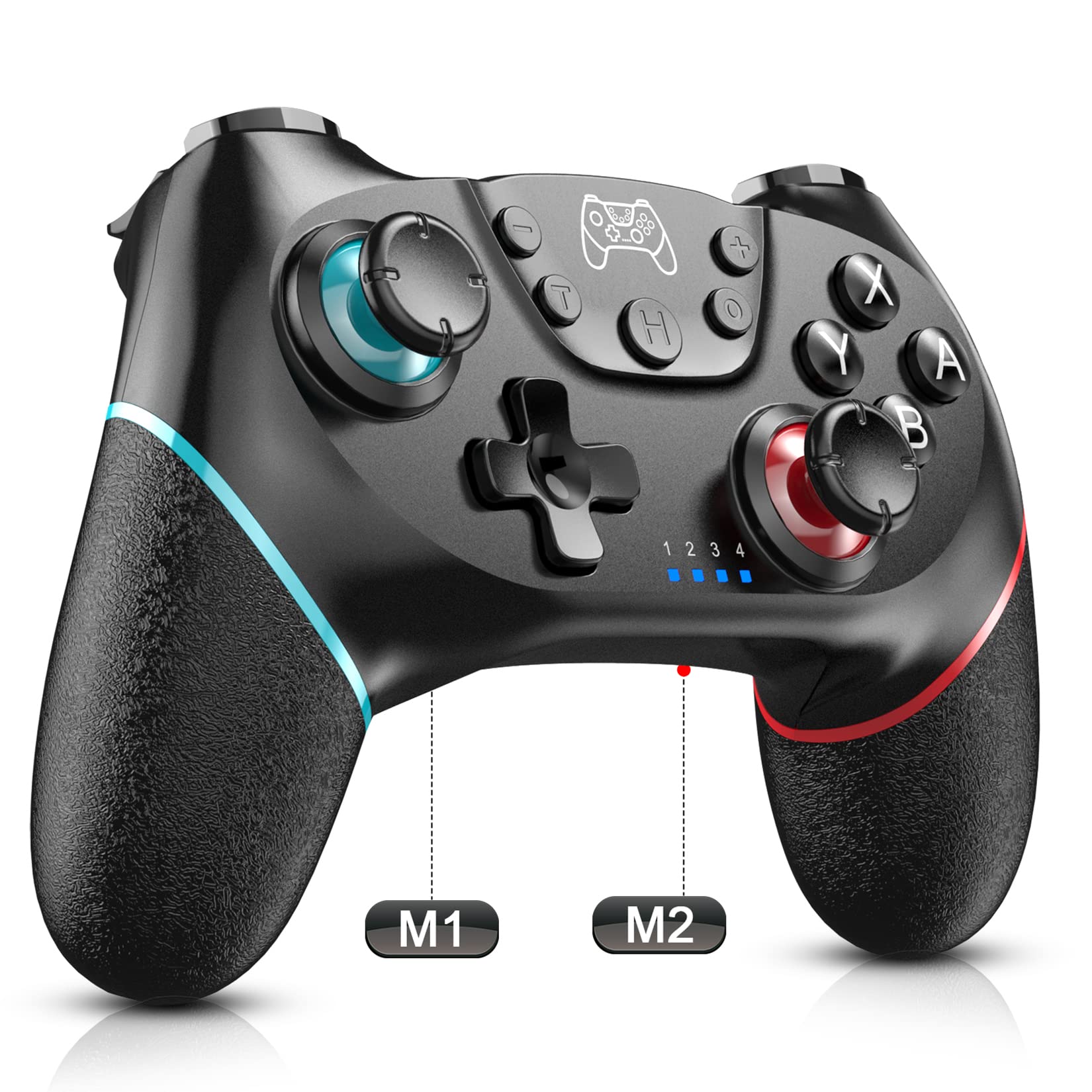 Controlador Wireless Pro Diswoe Para Nintendo Switch - Preto