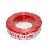 Fios Eletico Antichamas Flexível 4 Mm -100 Metros Vermelho.
