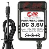 Fonte Carregador 3,6v Para Parafusadeira Wap Wesco Worker