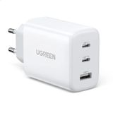 Carregador Rápido 65w Gan Ugreen 2 Usb-c 1 Usb-a Portátil