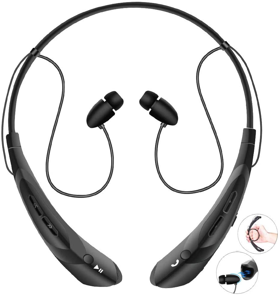 Fones De Ouvido Bluetooth Neckband Com Fones De Ouvido Magnéticos, Fone De Ouvido Bluetooth Sem Fio Flexível Com Fones De Ouvido Mic Sports