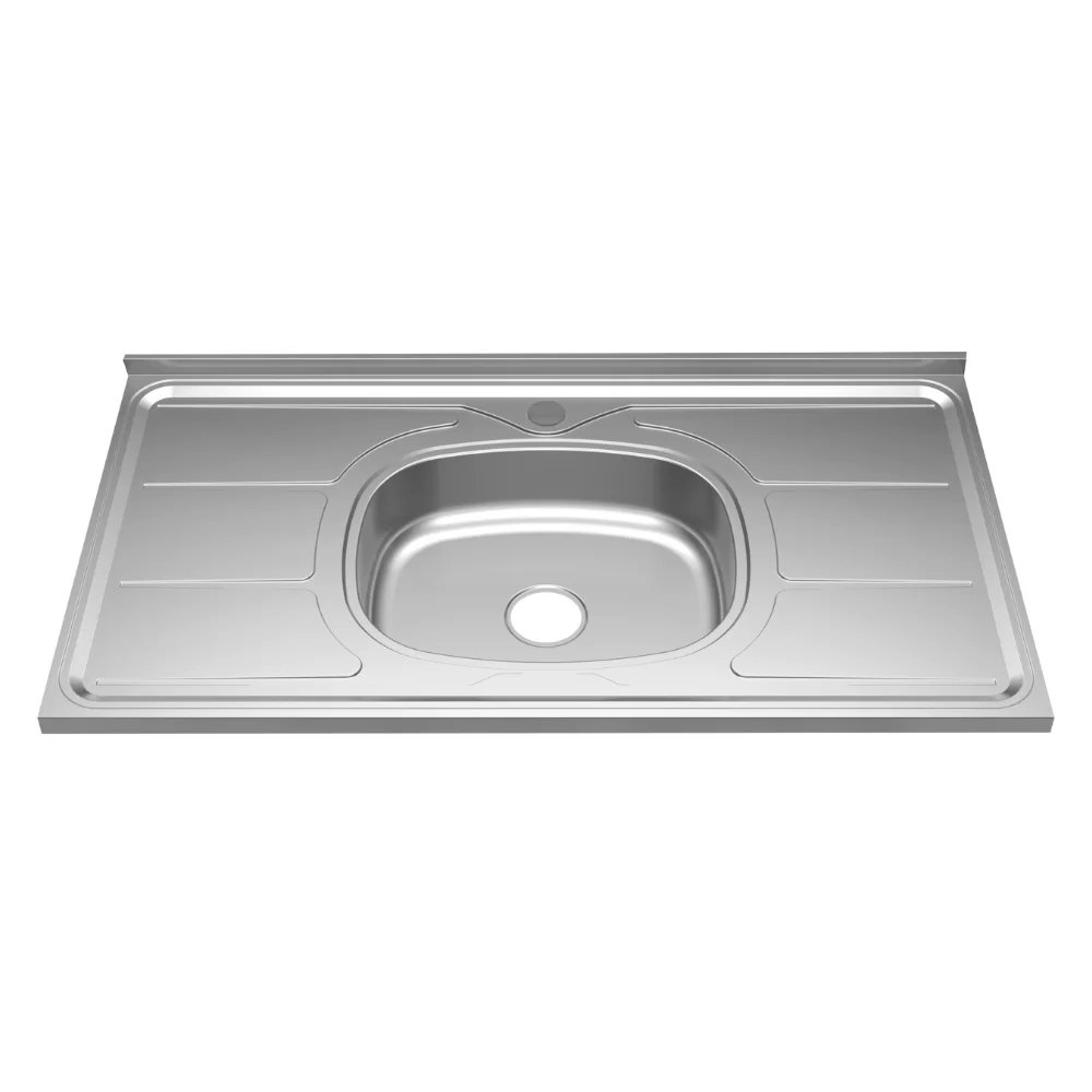 Cuba Para Pia De Cozinha 100cmx53cm Concretada Escorredor Bali Inox