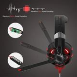 Gamer Fones De Ouvido K2 Led Mic Ps4 Pc Xbox One - Vermelho