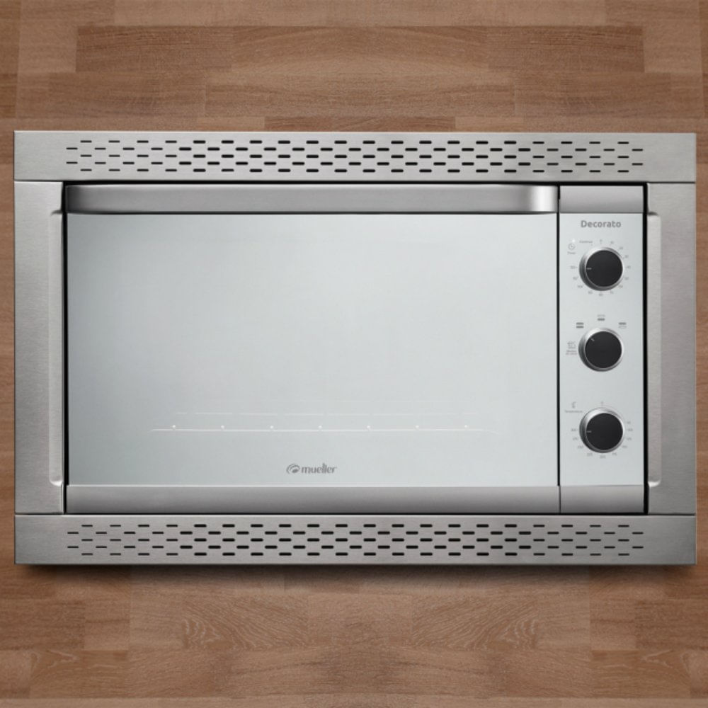 Forno Elétrico de Embutir Mueller Decorato Inox 44L