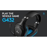 Fone Logitech G432 Preto Azul 981 000769