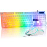 Teclado E Mouse Chonchow Led Rainbow Backlit 104 Teclas