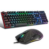 Teclado E Mouse Para Jogos Chonchow Rgb Retroiluminados Para Mac Pc