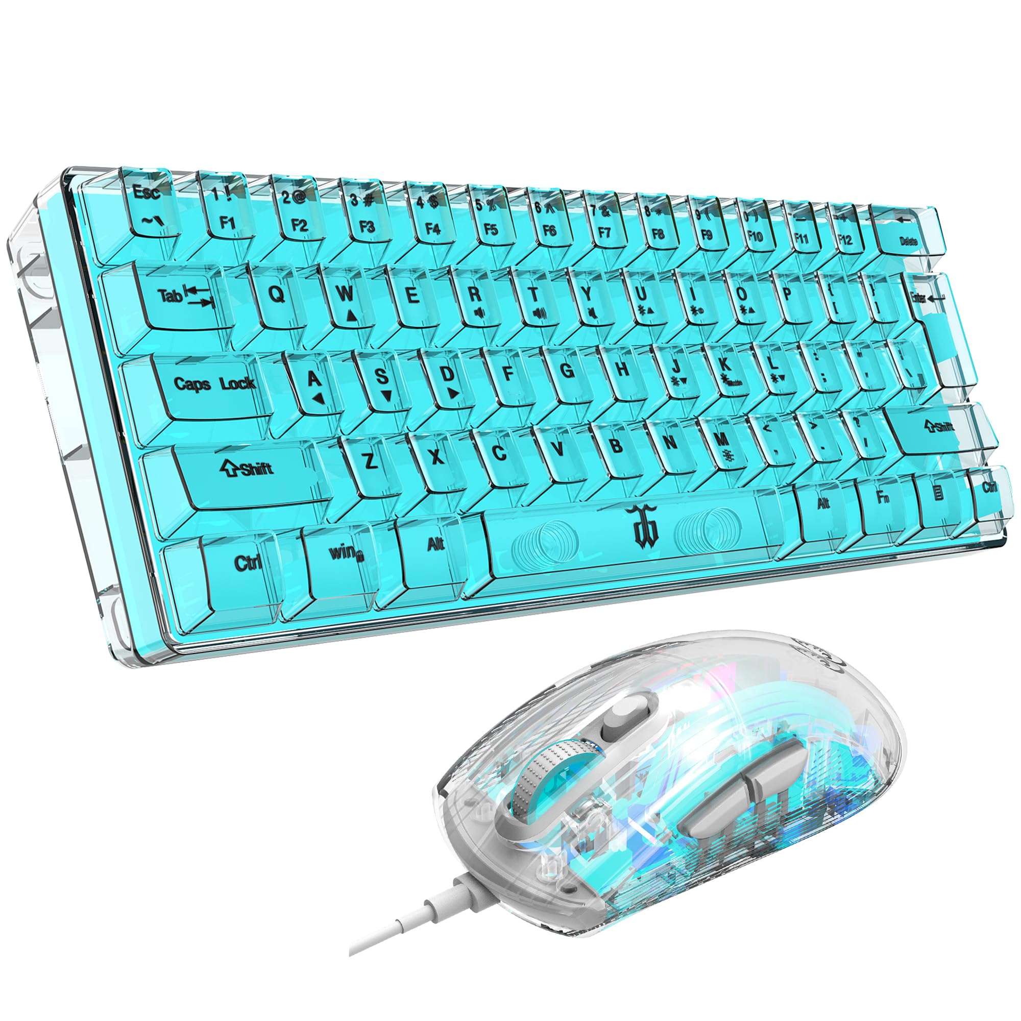 Combo De Teclado E Mouse Para Jogos Snpurdiri 60% Rgb Retroiluminado