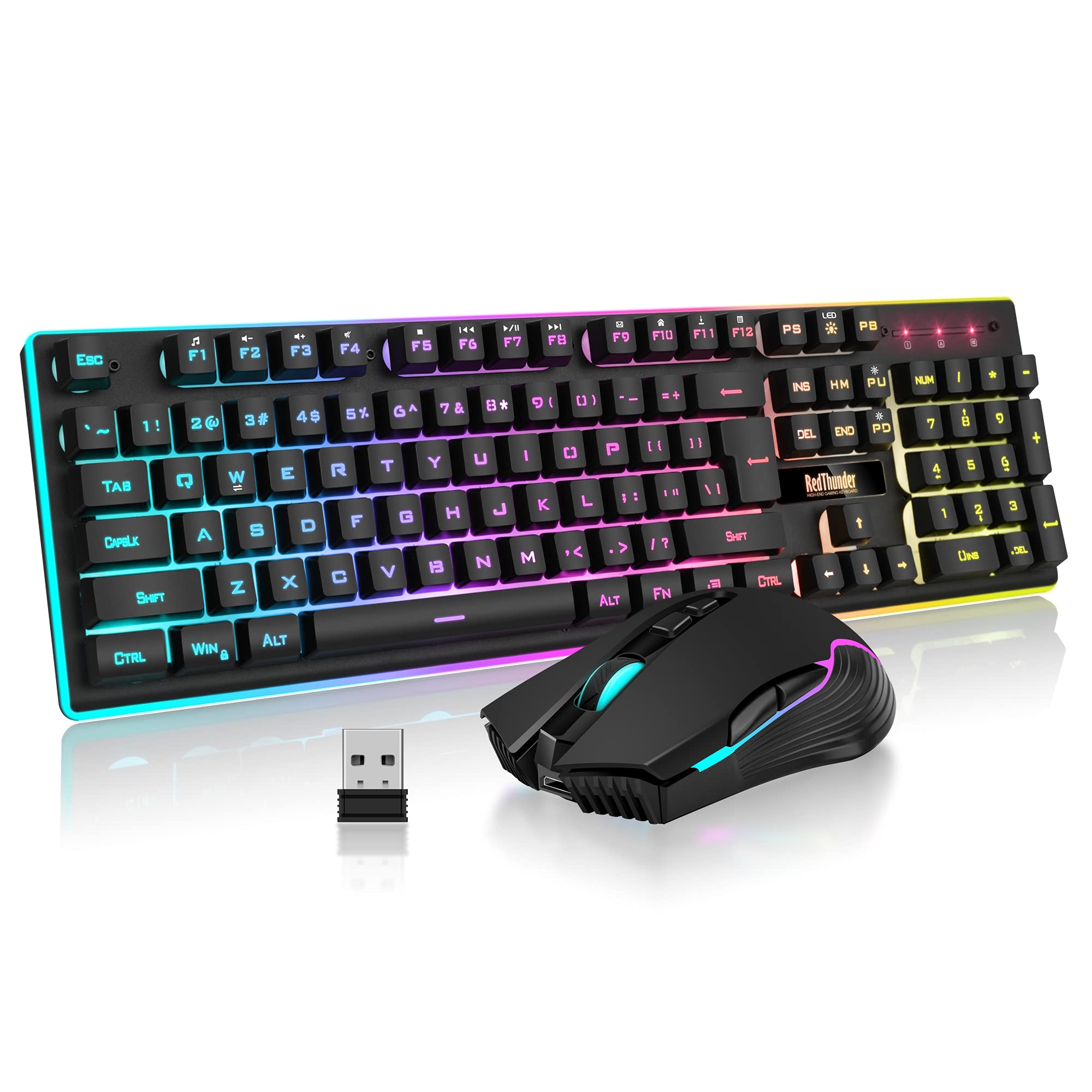 Combinação De Teclado E Mouse Para Jogos Sem Fio Redthunder K10