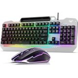 Combo De Teclado E Mouse Aula Gaming 104 Teclas Rgb Retroiluminado