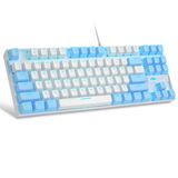 Teclado Mecânico Para Jogos Magegee 75% Tkl 87 Teclas Branco/azul