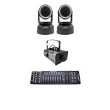 Kit 2 Mini Moving Beam+máquina De Fumaça1200w + Mesa Dmx512