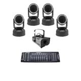 Kit 4 Mini Moving Beam+máquina De Fumaça1200w+mesadmx512