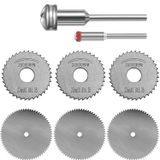 Kit Disco Lâmina Serra 22mm 8 Peças Haste 3mm Micro Retífica