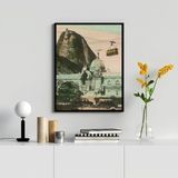 Quadro Fotografia Antiga Rio De Janeiro- Pão Açucar 33x24cm