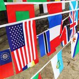 100 Países String Flag International Bunting Pennant Bann