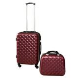 Mala de Bordo 10kg + Frasqueira de Viagem com Rodinhas 360° ABS