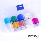 Multicolor10 Rolos Holográfico Prego Transferência Adesivo Flor