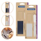 Kit Espátulas Manteiga Tramontina Ipanema 12p Azul E Branco
