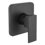 Misturador Monocomando Chuveiro Acabamento Quadrado Preto