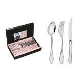 Faqueiro Tramontina Italy Em Aço Inox Com Facas Para Churrasco Forjadas 6mm Acabamento Alto Brilho 36 Peças Tramontina
