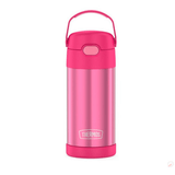 Garrafa Térmica Infantil C/ Canudo Silicone Rosa Thermos ®  Funtainer 355ml Isolamento A Vácuo  - Thermos