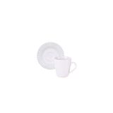 Conjunto Xícara E Pires De Café Tramontina Monocroma Em Porcelana Decorada 70 Ml 2 Peças Tramontina