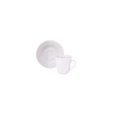 Conjunto Xícara Pires Café Tramontina Grid Porcelana Decorada 70ml Tramontina