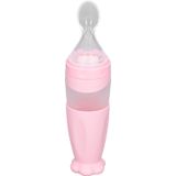 Colher Dosadora Para Bebe Silicone 90ml Bpa Free Rosa