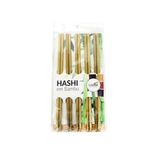 Kit Jogo De Hashi Bambu Palito Para Jantar Japonês 10 Pares