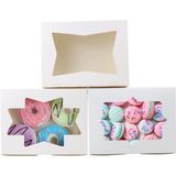 20pcs Bakery Boxes Caixas De Biscoito Com Janela, 8x6x2,5 Polegadas Caixas Brancas De Tratamento Para Embalagem De Produtos Assados, Donut M
