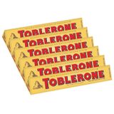 Kit Com 6un De Chocolate Suiço Toblerone Milk Gold 100g